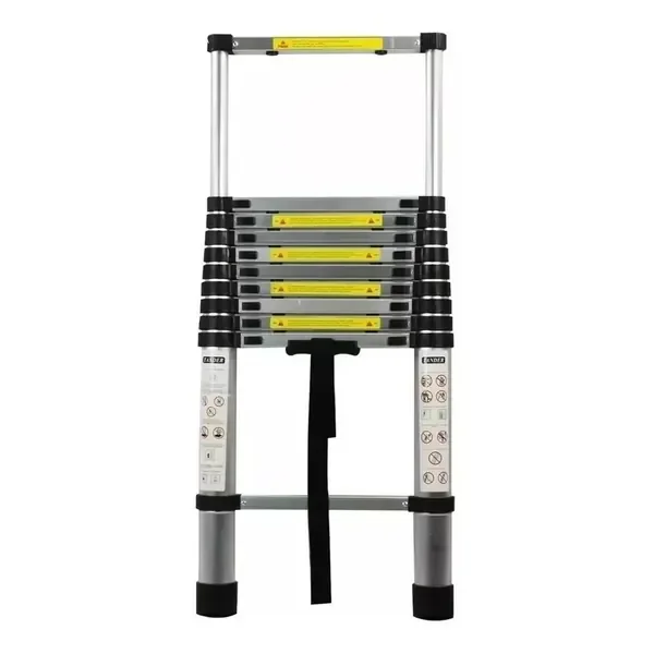 Escada Telescópica Inox Dobrável Extensível Reforçada